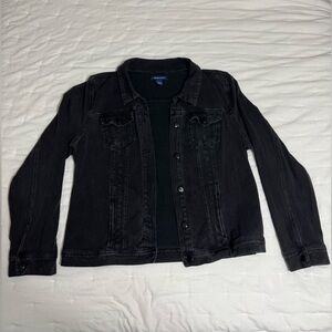 Bandolino Jacket & Coats| Bandolino Stretch Black Wash Jean Jacket Size L
